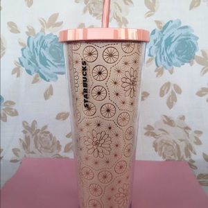 Starbucks Pink Eyelet Geometric Tumbler